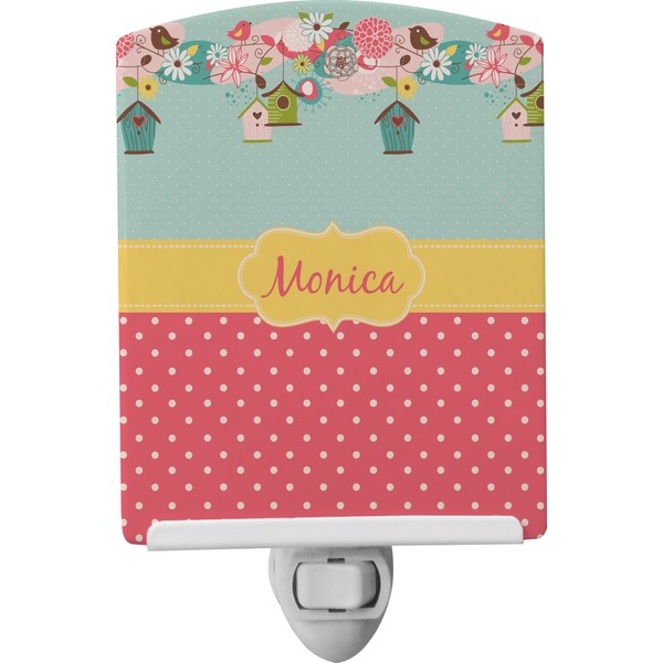 Custom Easter Birdhouses Ceramic Night Light (Personalized)