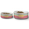 Easter Birdhouses Ceramic Dog Bowls - Size Comparison