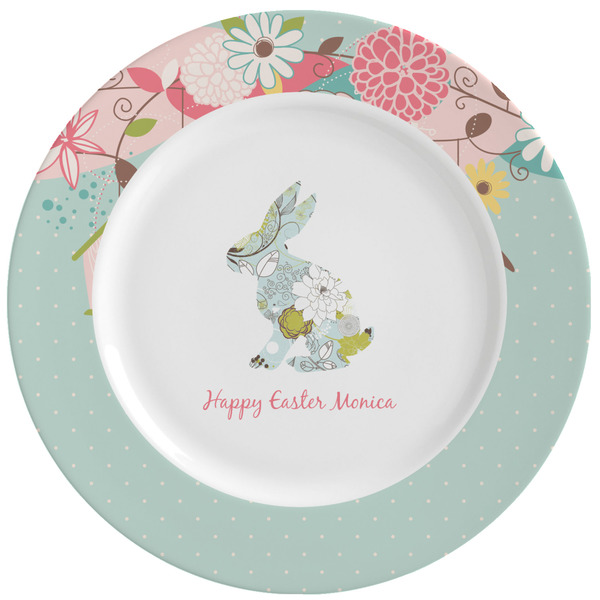 Custom Easter Birdhouses Ceramic Dinner Plates (Set of 4) (Personalized)