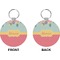 Easter Birdhouses Circle Keychain (Front + Back)