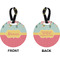 Easter Birdhouses Circle Luggage Tag (Front + Back)