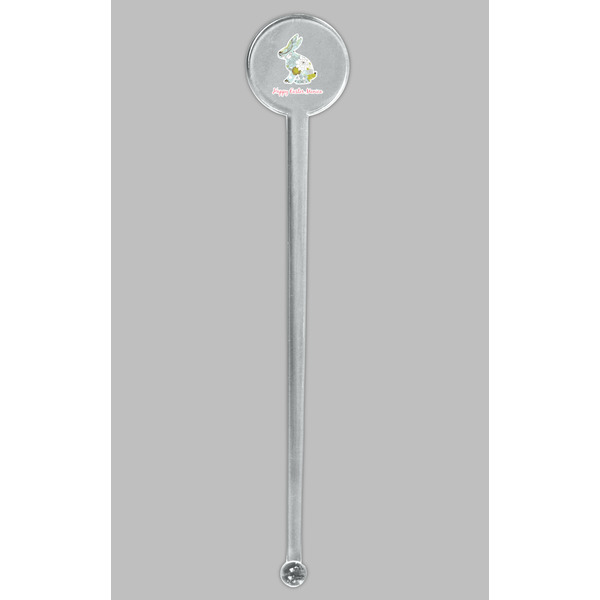 Easter Birdhouses Clear Plastic 7" Stir Stick - Round - Single Stick