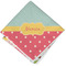 Easter Birdhouses Cloth Cocktail Napkin - Single w/ Name or Text