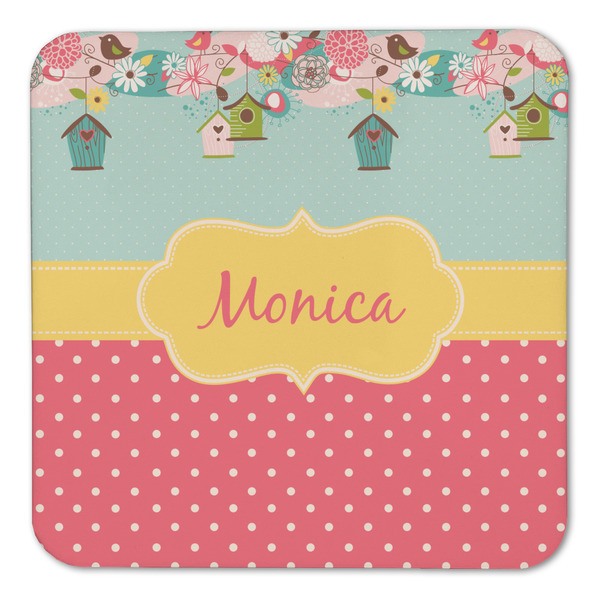 Easter Birdhouses Coaster Set - FRONT (one)