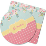 Easter Birdhouses Rubber Backed Coaster (Personalized)