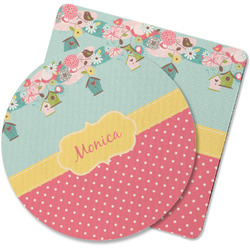Easter Birdhouses Rubber Backed Coaster (Personalized)