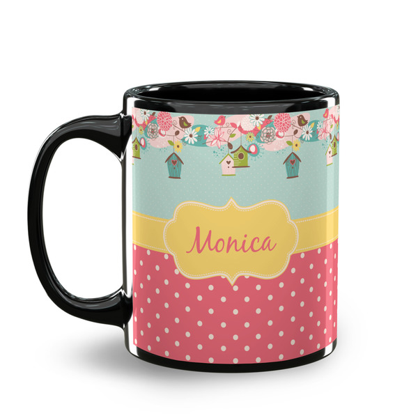 Easter Birdhouses Coffee Mug - 11 oz - Black