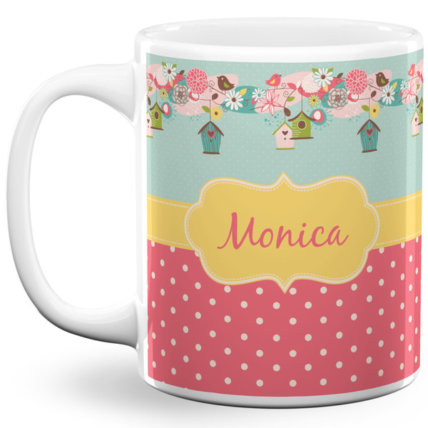 Custom Easter Birdhouses 11 Oz Coffee Mug - White (Personalized)
