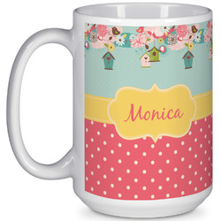 Easter Birdhouses 15 Oz Coffee Mug - White (Personalized)