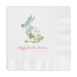Easter Birdhouses Embossed Decorative Napkins (Personalized)
