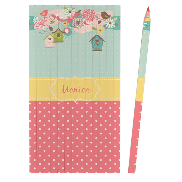 Easter Birdhouses Colored Pencils - Front View