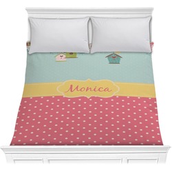 Easter Birdhouses Comforter - Full / Queen (Personalized)