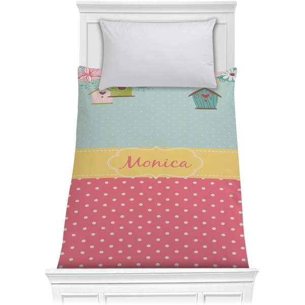 Custom Easter Birdhouses Comforter - Twin (Personalized)