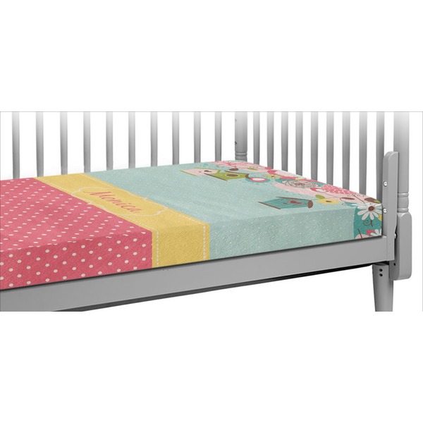 Custom Easter Birdhouses Crib Fitted Sheet (Personalized)