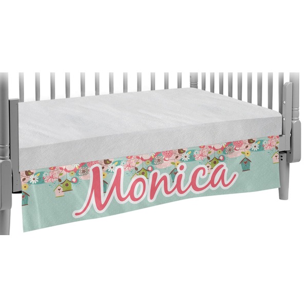 Custom Easter Birdhouses Crib Skirt (Personalized)