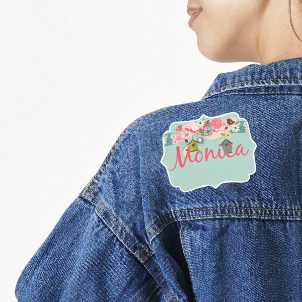 Custom Easter Birdhouses Twill Iron On Patch - Custom Shape - Large (Personalized)