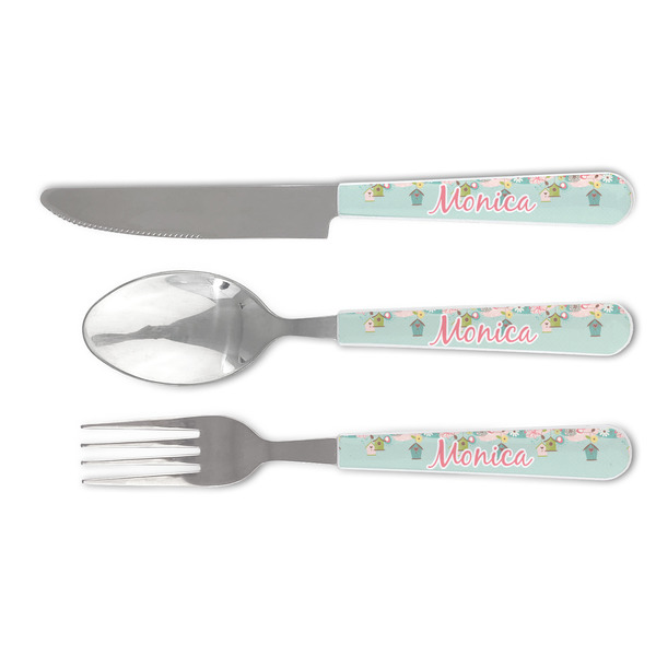 Custom Easter Birdhouses Cutlery Set (Personalized)