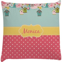 Easter Birdhouses Decorative Pillow Case (Personalized)