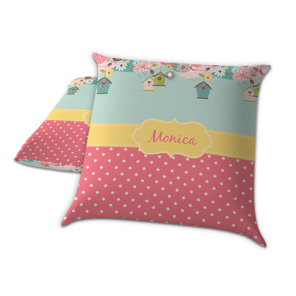 Easter Birdhouses Decorative Pillow Case - TWO