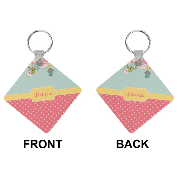 Easter Birdhouses Diamond Keychain (Front + Back)