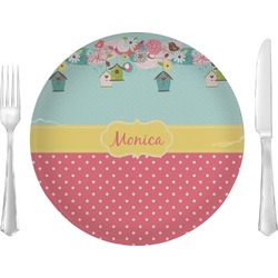 Easter Birdhouses 10" Glass Lunch / Dinner Plates - Single or Set (Personalized)