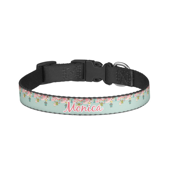 Custom Easter Birdhouses Dog Collar - Large (Personalized)