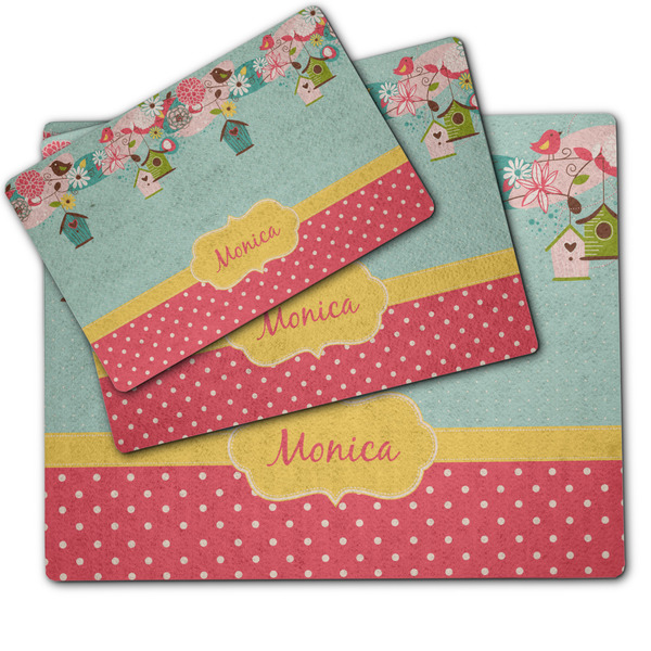 Easter Birdhouses Dog Food Mat - MAIN (sm, med, lrg)