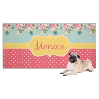 Easter Birdhouses Dog Towel (Personalized)