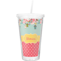 Easter Birdhouses Double Wall Tumbler with Straw (Personalized)