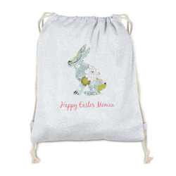 Easter Birdhouses Drawstring Backpack - Sweatshirt Fleece - Double Sided (Personalized)