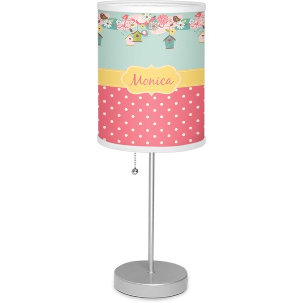 Custom Easter Birdhouses 7" Drum Lamp with Shade Polyester (Personalized)
