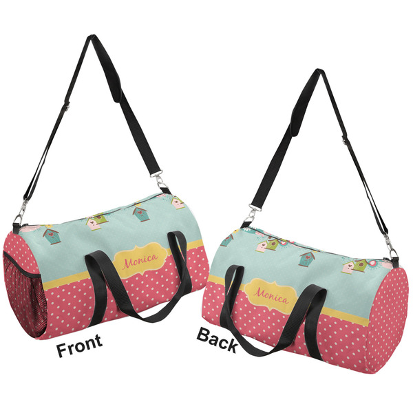 Easter Birdhouses Duffle bag small front and back sides