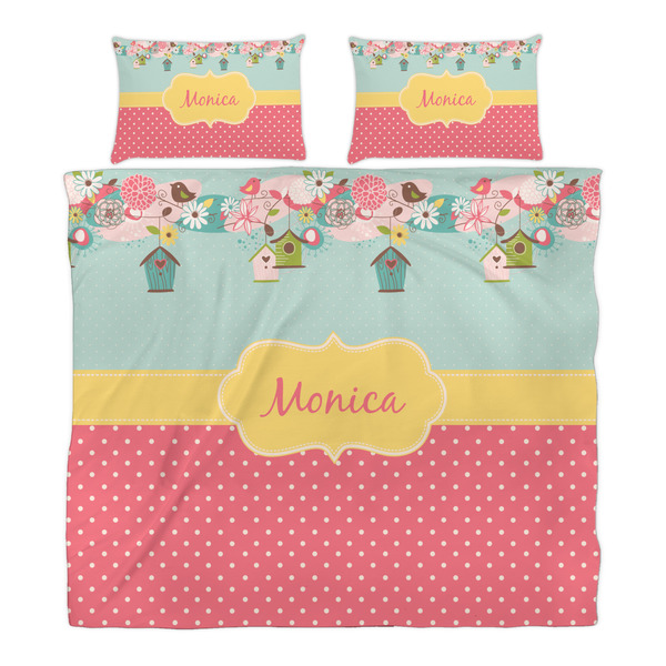 Easter Birdhouses Duvet Cover Set - King - Alt Approval