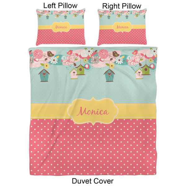 Easter Birdhouses Duvet Cover Set - Queen - Approval