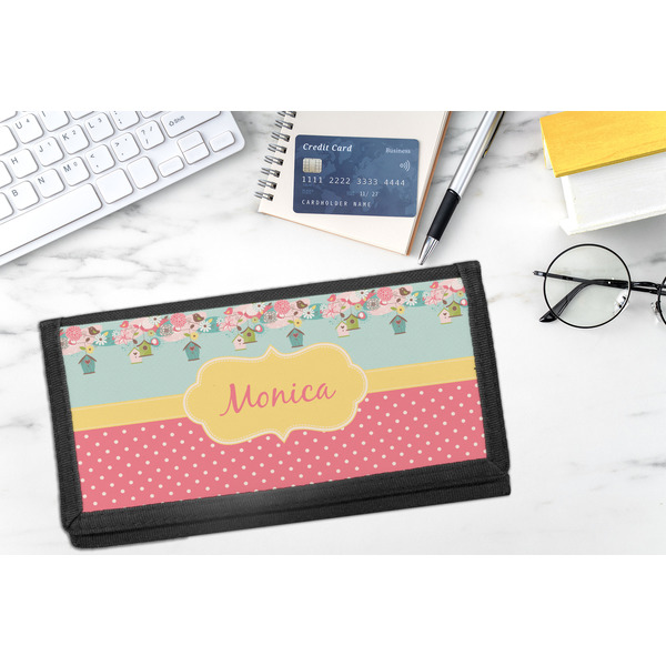 Easter Birdhouses DyeTrans Checkbook Cover - LIFESTYLE