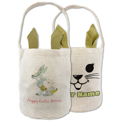 Easter Birdhouses Double Sided Easter Basket (Personalized)
