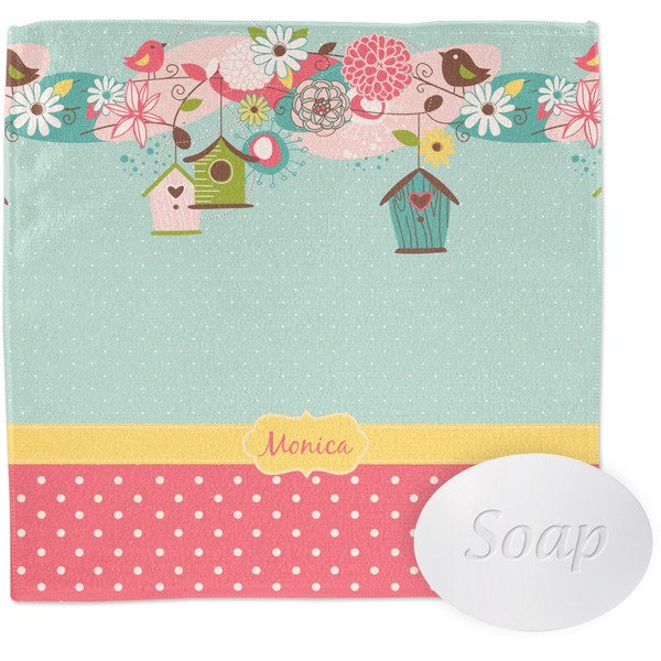 Easter Birdhouses Wash Cloth with soap