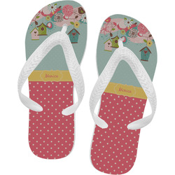 Easter Birdhouses Flip Flops - XSmall (Personalized)