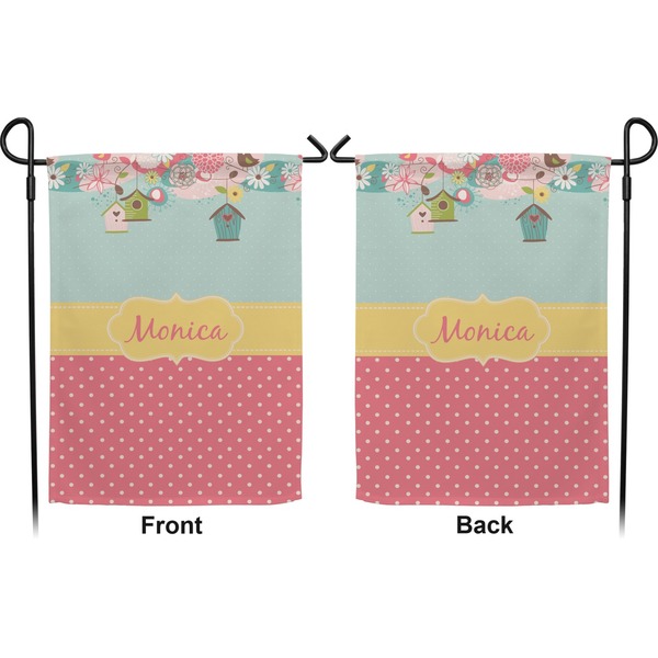 Easter Birdhouses Garden Flag - Double Sided Front and Back