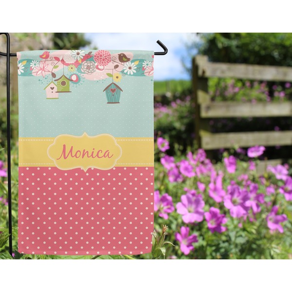 Easter Birdhouses Garden Flag - Outside In Flowers
