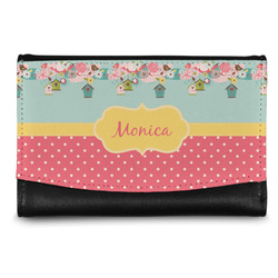 Easter Birdhouses Genuine Leather Women's Wallet - Small (Personalized)
