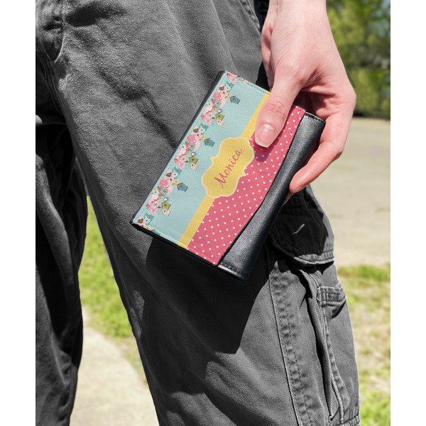 Easter Birdhouses Genuine Leather Womens Wallet - In Context