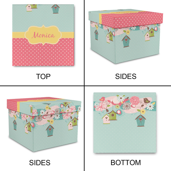 Easter Birdhouses Gift Boxes with Lid - Canvas Wrapped - Large - Approval