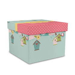 Easter Birdhouses Gift Box with Lid - Canvas Wrapped - Medium (Personalized)