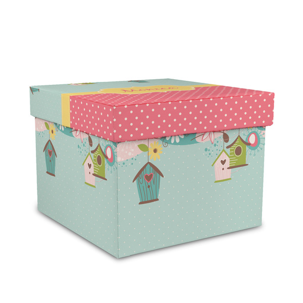 Custom Easter Birdhouses Gift Box with Lid - Canvas Wrapped - Medium (Personalized)
