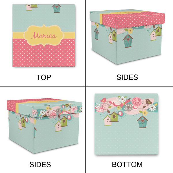 Easter Birdhouses Gift Boxes with Lid - Canvas Wrapped - Small - Approval