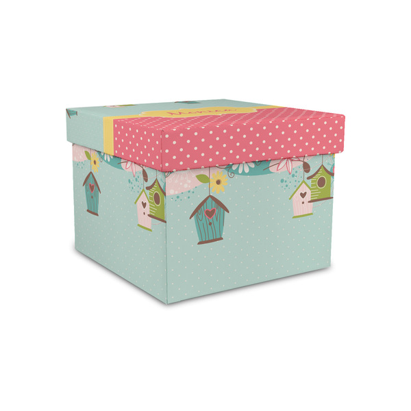 Custom Easter Birdhouses Gift Box with Lid - Canvas Wrapped - Small (Personalized)