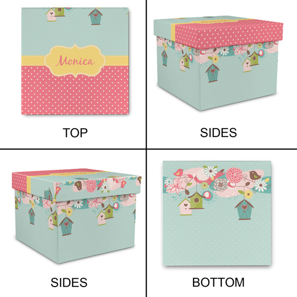 Easter Birdhouses Gift Boxes with Lid - Canvas Wrapped - X-Large - Approval