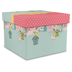 Easter Birdhouses Gift Box with Lid - Canvas Wrapped - X-Large (Personalized)