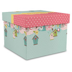 Easter Birdhouses Gift Box with Lid - Canvas Wrapped - XX-Large (Personalized)